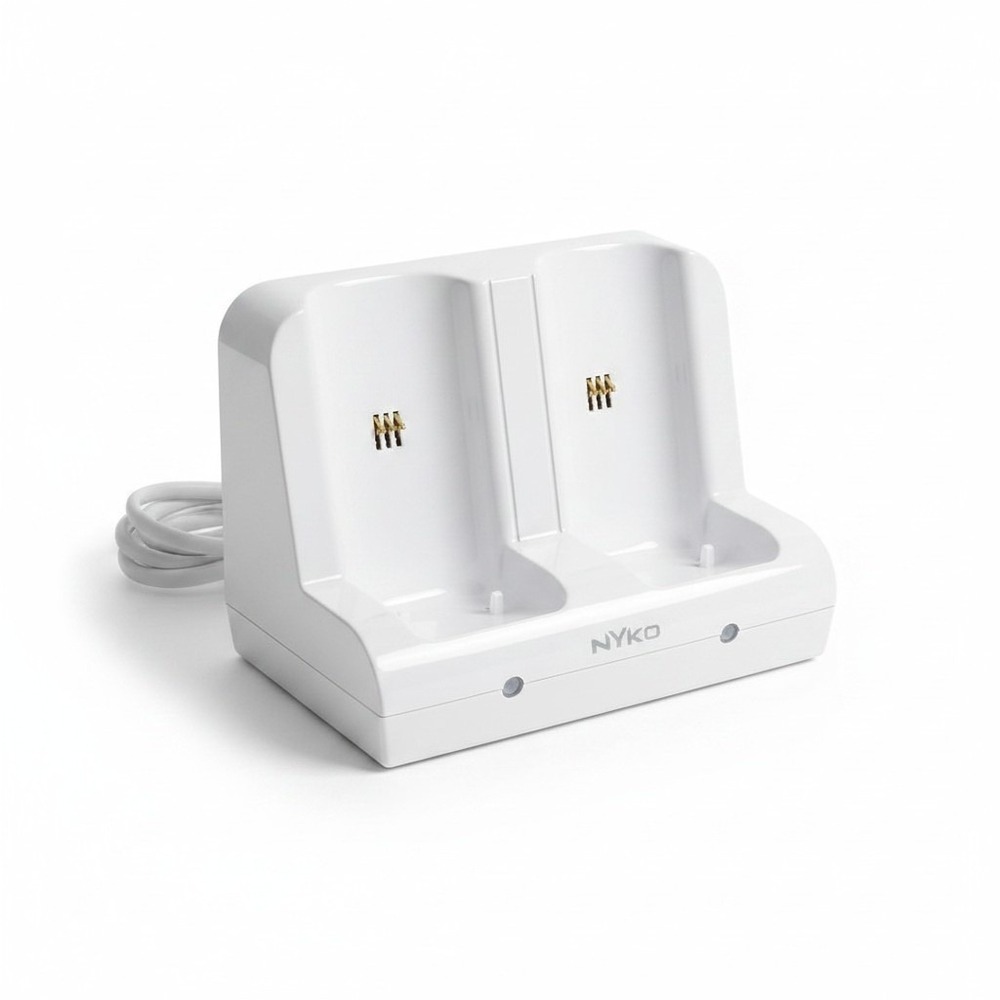 Nyko Charge Station 87000-A50 Dual Port Controller Charger White Nintendo Wii